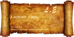 Lackner Emma névjegykártya